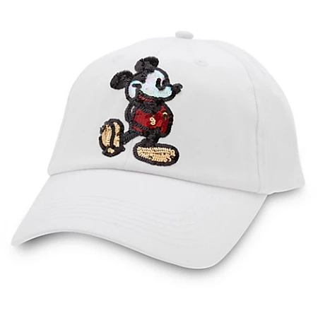Disney Hat - Baseball Cap - Mickey Mouse Sequined 1 Disney Hat - Baseball Cap - Mickey Mouse Sequined