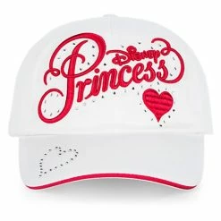 Disney Baseball Hat For Girls - Disney Princess Logo Cap - White
