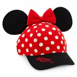 Disney Hat - Baseball Cap For Girls - Minnie Mouse Ears With Bow