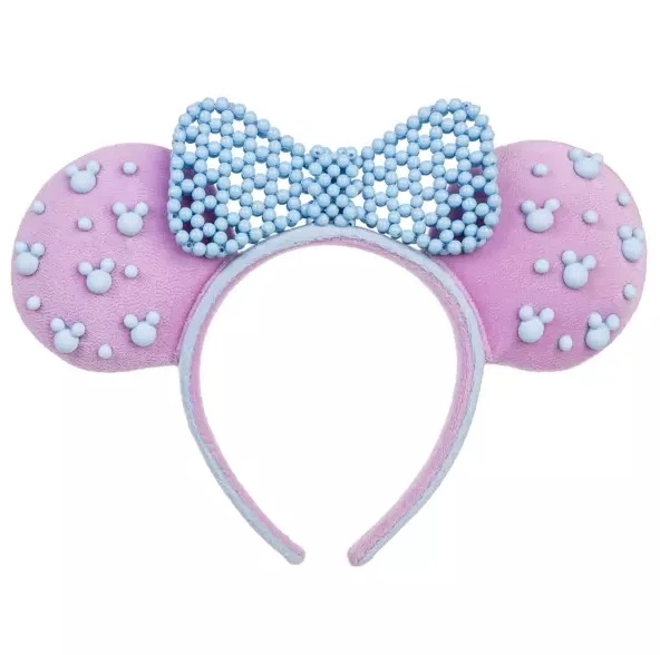 Disney Ears Headband - Minnie Beaded - Pink & Blue 1 Disney Ears Headband - Minnie Beaded - Pink & Blue