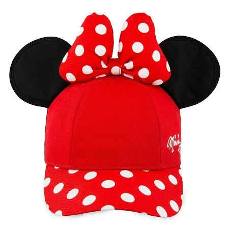 Disney Hat - Baseball Cap - Minnie Mouse With Ears - Red - Youth 1 Disney Hat - Baseball Cap - Minnie Mouse With Ears - Red - Youth