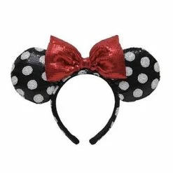 Disney Ears Headband Hat - Minnie Mouse Polka Dot - Black And White