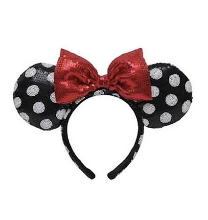 Disney Ears Headband Hat - Minnie Mouse Polka Dot - Black And White 1 Disney Ears Headband Hat - Minnie Mouse Polka Dot - Black And White