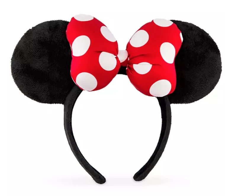 Disney Ears Headband - Minnie Mouse Satin - Polka Dot Bow 1 Disney Ears Headband - Minnie Mouse Satin - Polka Dot Bow