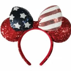 Disney Ears Headband - Minnie Mouse Americana - Red White & Blue