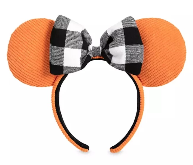 Disney Ears Headband - Minnie Mouse - Orange Corduroy 1 Disney Ears Headband - Minnie Mouse - Orange Corduroy