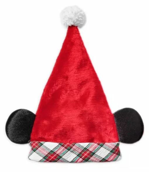 Disney Santa Hat - Mickey Mouse Ears - Plaid -Baseball Hats Shop sc132418