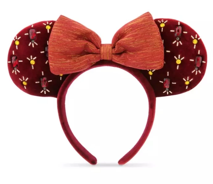 Disney Ears Headband - Holiday Minnie - Cranberry Red 1 Disney Ears Headband - Holiday Minnie - Cranberry Red