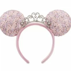 Disney Ears Headband - Princess Minnie With Tiara - Lilac