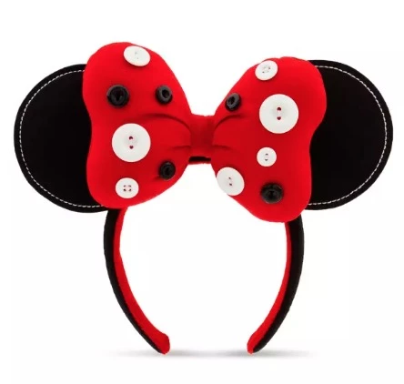 Disney Ears Headband - Minnie Mouse Button Bow 1 Disney Ears Headband - Minnie Mouse Button Bow